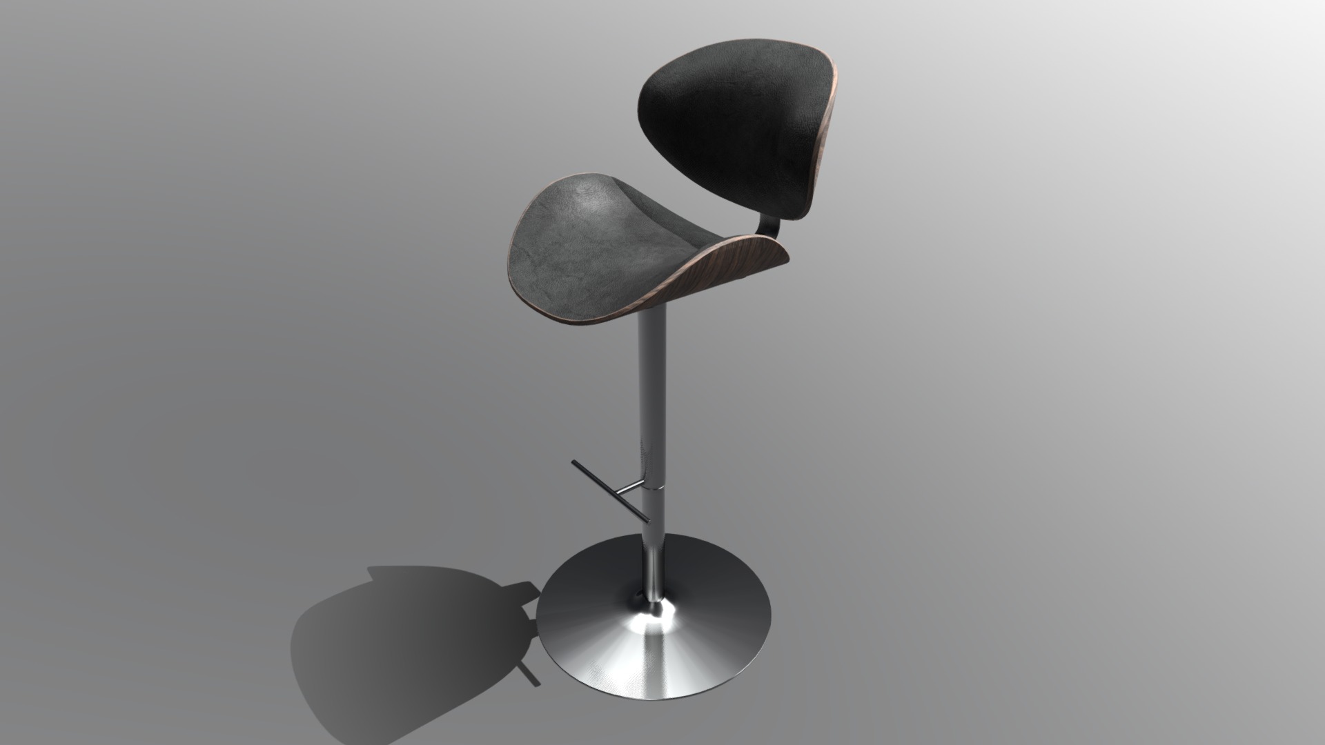 3D model Barstool - This is a 3D model of the Barstool. The 3D model is about a lamp on a stand.