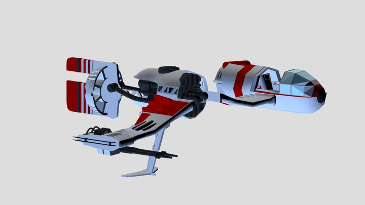 V-4X-D Ski Speeder 3D Model