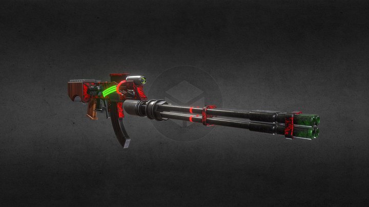 Weapon game asset "Toxic" 3D Model