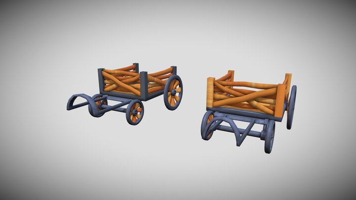 Cart_Stylized Low-Poly 3D Model