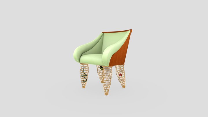 Fauteuil "suite ingénue" - Mobilier national 3D Model