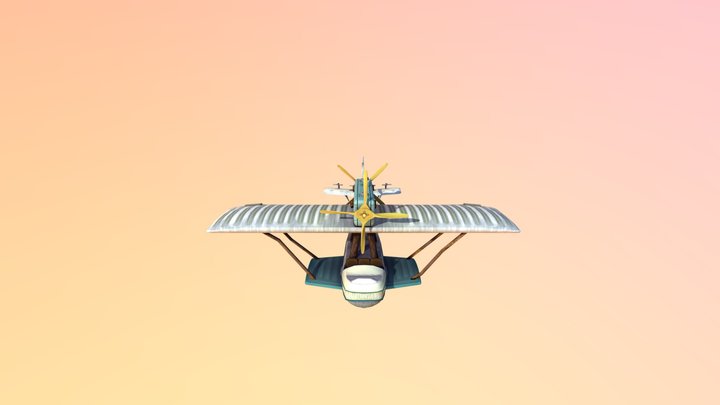 1DAE06 - Game Art Fundies - Rustairborn Plane 3D Model