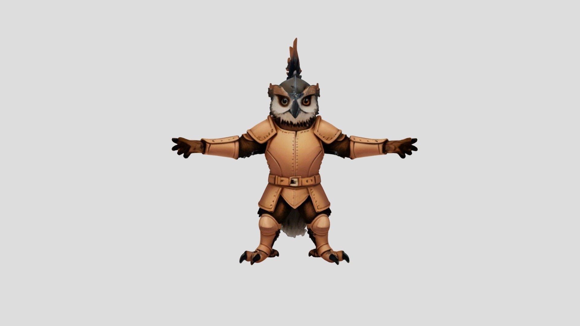 Owl Knight - Stylized Bird Warrior (Rigged) - 3D model by Basem Shaaban ...