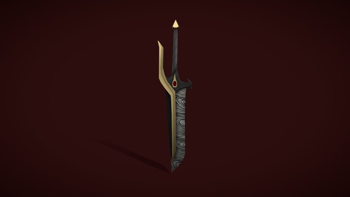 Damascus Steel Sword 3D Model
