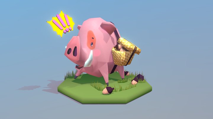 Good pig's day 3D Model
