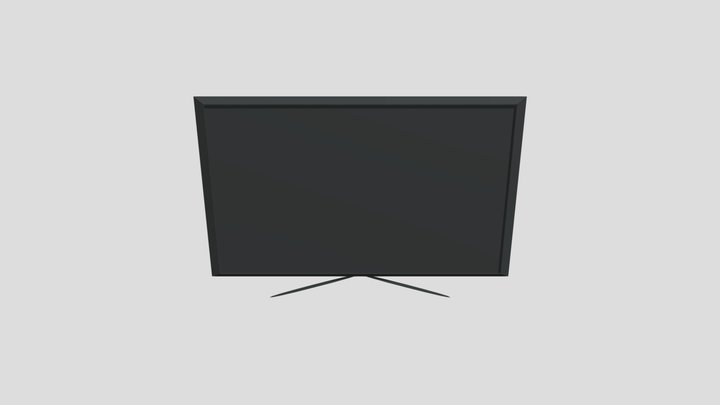 Low Poly TV 3D Model