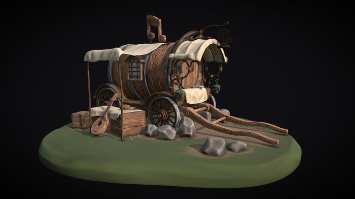 The Traveling Wagon - Wandering Bard – Modello 3D gratuito STL