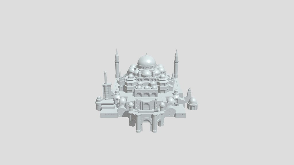Ornate domed mosque architecture