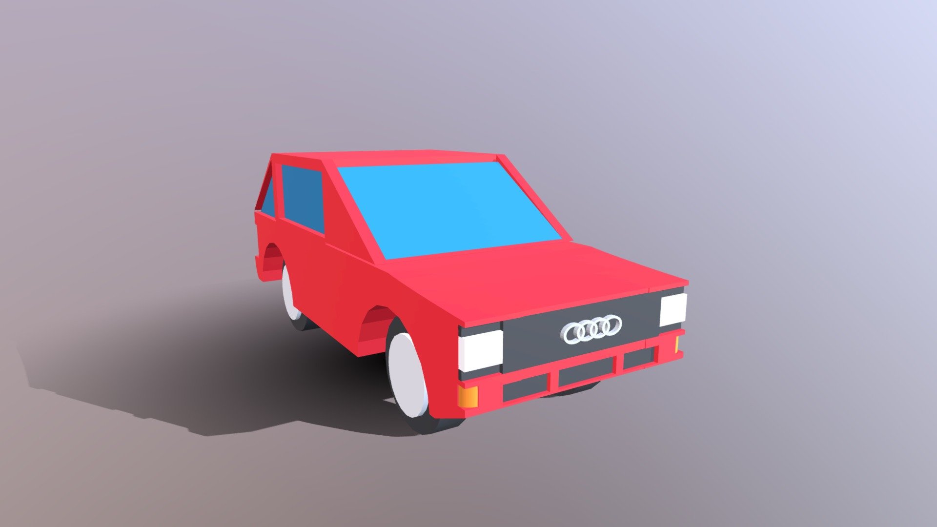 Audi Quattro car LOW POLY Download Free 3D model by randomcarguy