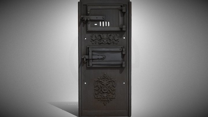 Ornamental stove door from the house of Kluger
