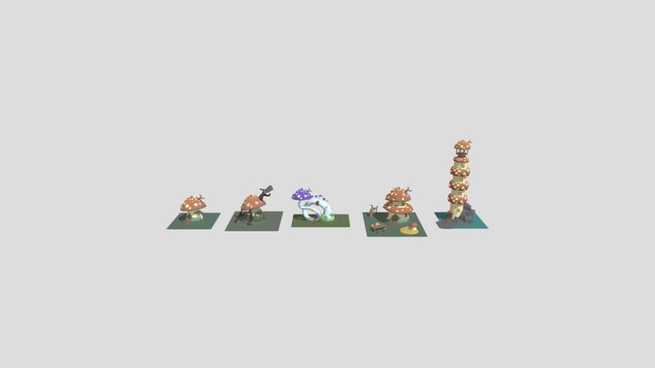 mushrooms_XYZ 3D Model