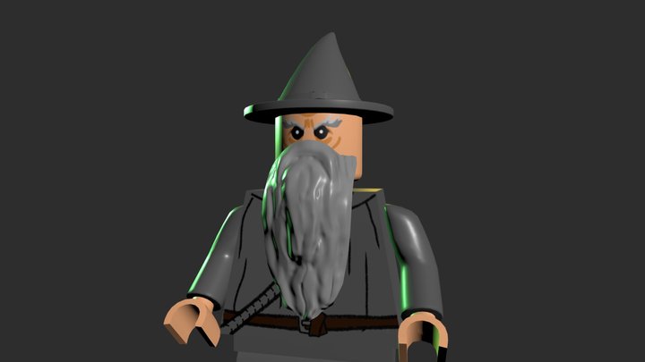 Lego Gandalf 3D Model