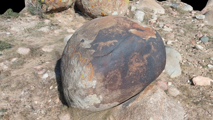 Petroglyph 11-004 Ornok Issyk-Kul Kyrgyzstan 3D Model