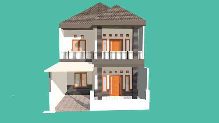 Desain Rumah 2 Lantai 3D Model