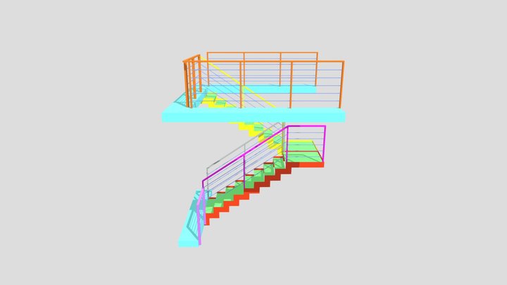 利澤住宅樓梯 3D Model