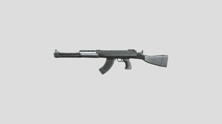 Futuristic Rifle Design 3D Model