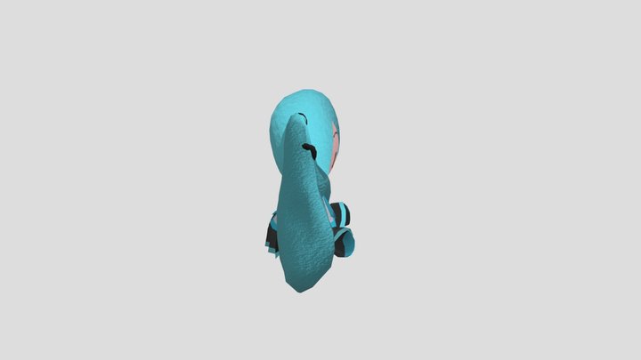 Hatsune Miku Plush 3D Model