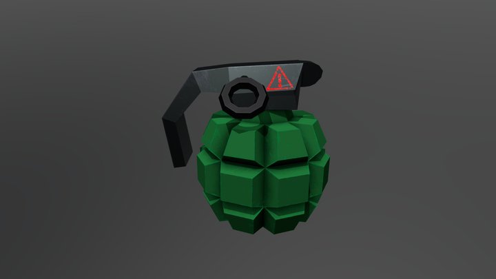 Stylized Grenade Prop 3D Model