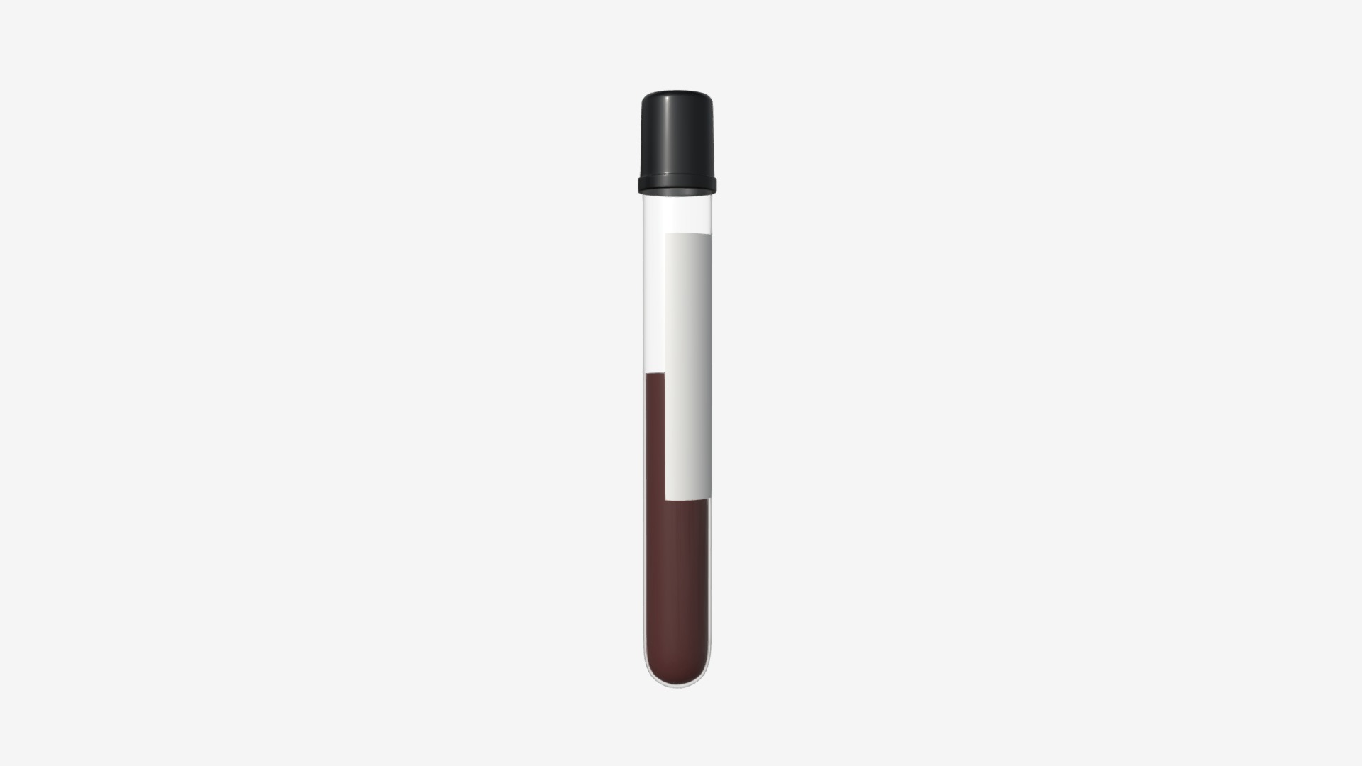 3D model test tube - This is a 3D model of the test tube. The 3D model is about a black and red pen.