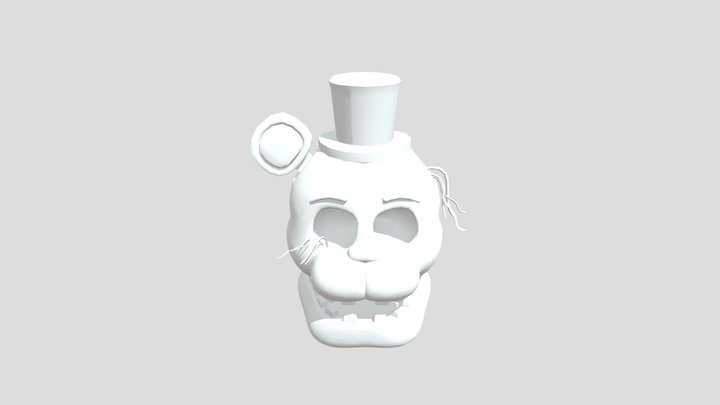 Golden Freddys Head 3D Model