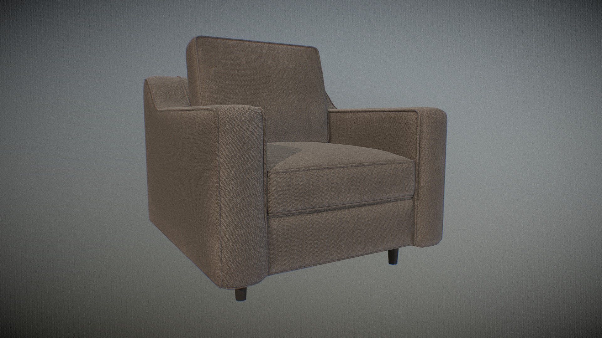 3D model Garrison Sofa 01 - This is a 3D model of the Garrison Sofa 01. The 3D model is about a chair with a cushion.