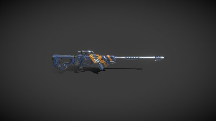 Rifle_LowPoly 3D Model