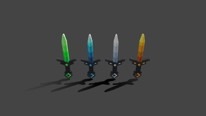 Custom swords 3D Model