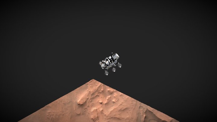 Perseverance Landing Path (Camera Tracked) 3D Model