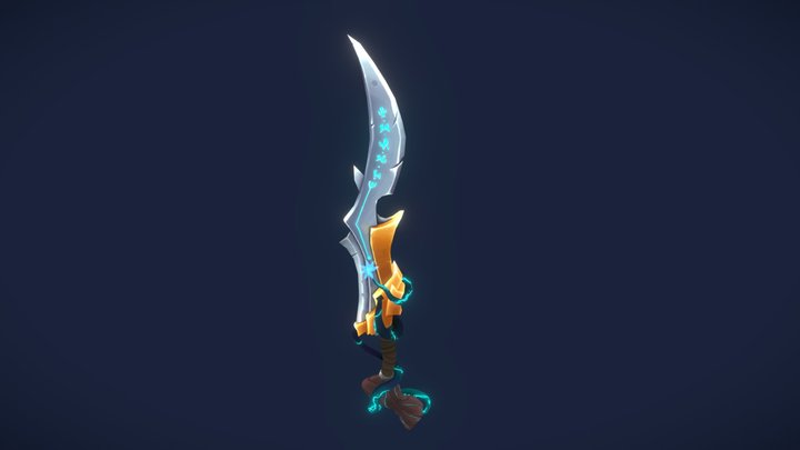 Stylized Elven Sword 3D Model