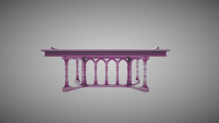 Table And Map 3D Model