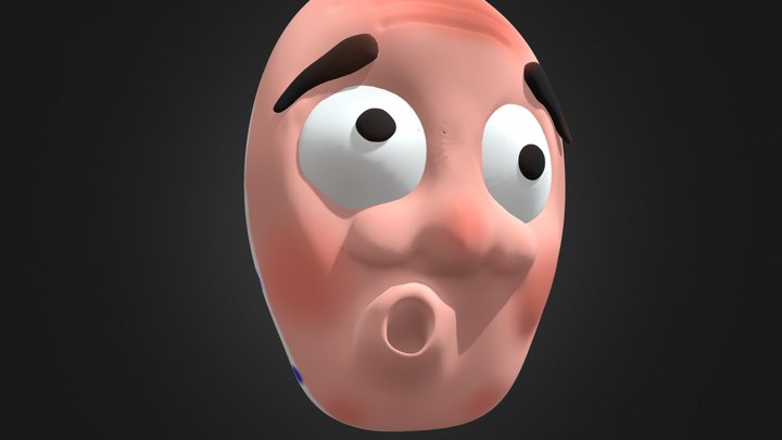 ひょっとこのお面 3D Model