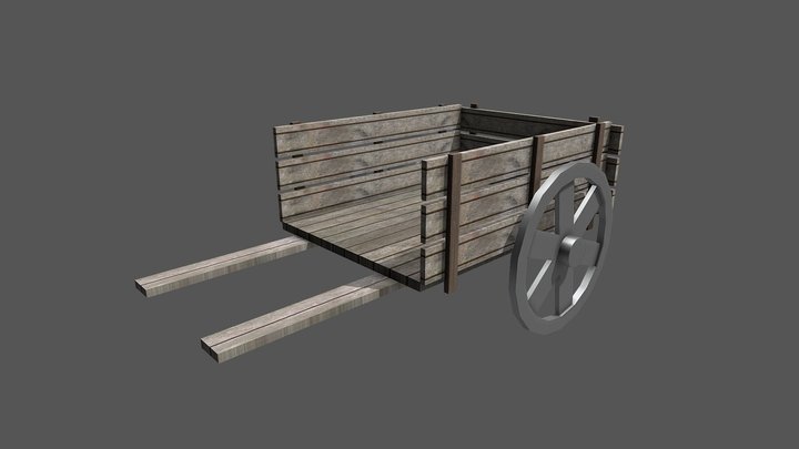 Medieval Cart 3D Model