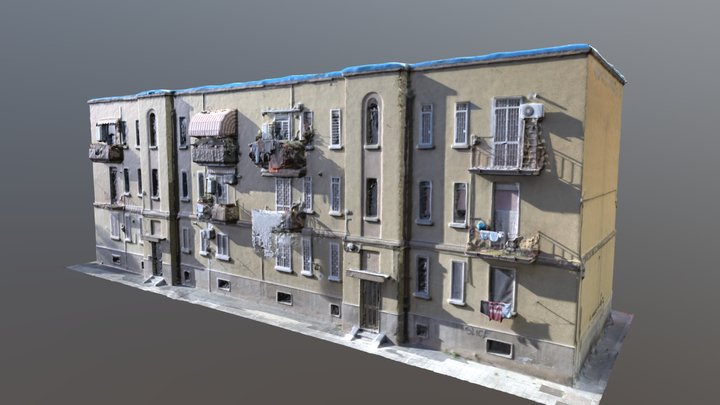 Isolato urbano del rione Picone di Bari 3D Model