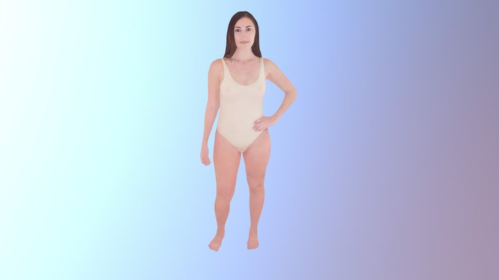 Girl in Body Suit 3D Model