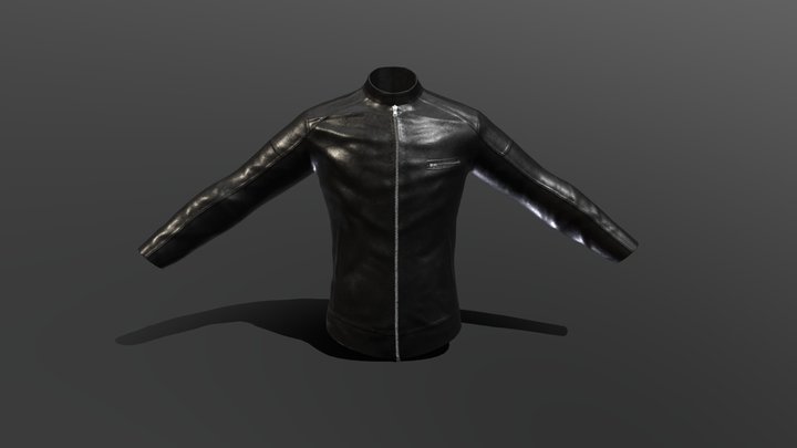 Leather Jacket Game Res 3D Model