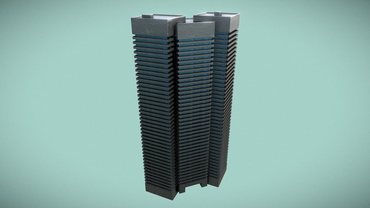 Sci-fi Building 11 3D Model
