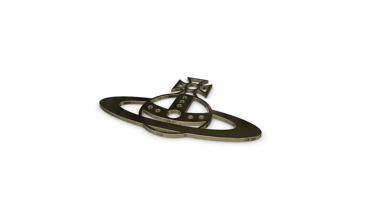 Vivienne Westwood flat logo exercise 3D Model