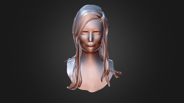 Girl W Hair 3D Model