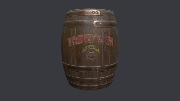 Barrel GameDevLegend 3D Model