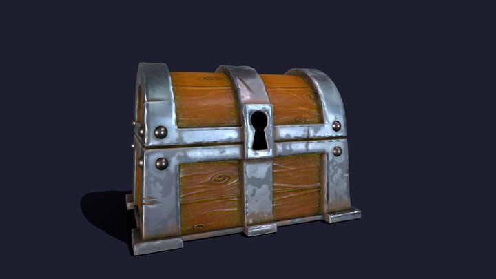 Old Pirate Chest 3D Model