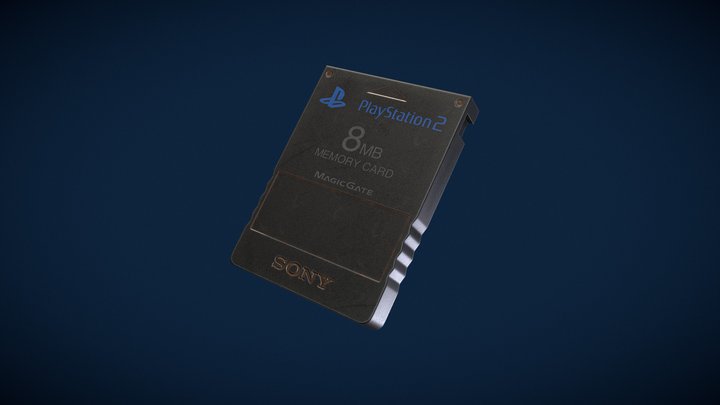 PlayStation 2 Memory Card 3D Model