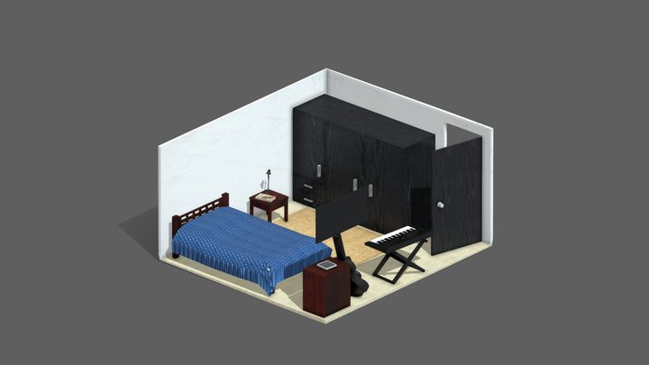 Isometric room 3D Model