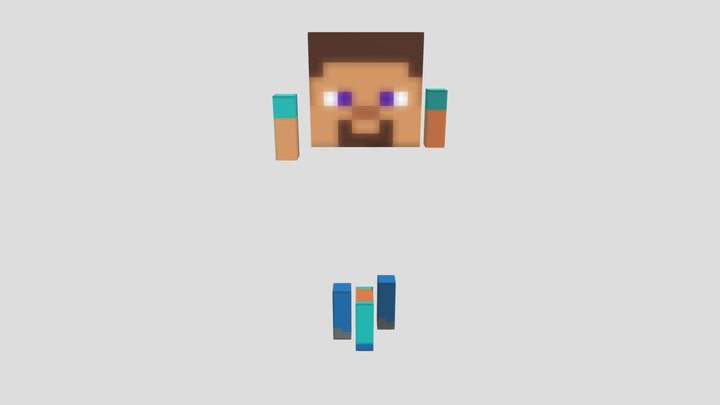Minecraft Bare Bones Rig (Blender 2.8+ By D1GQ) 3D Model