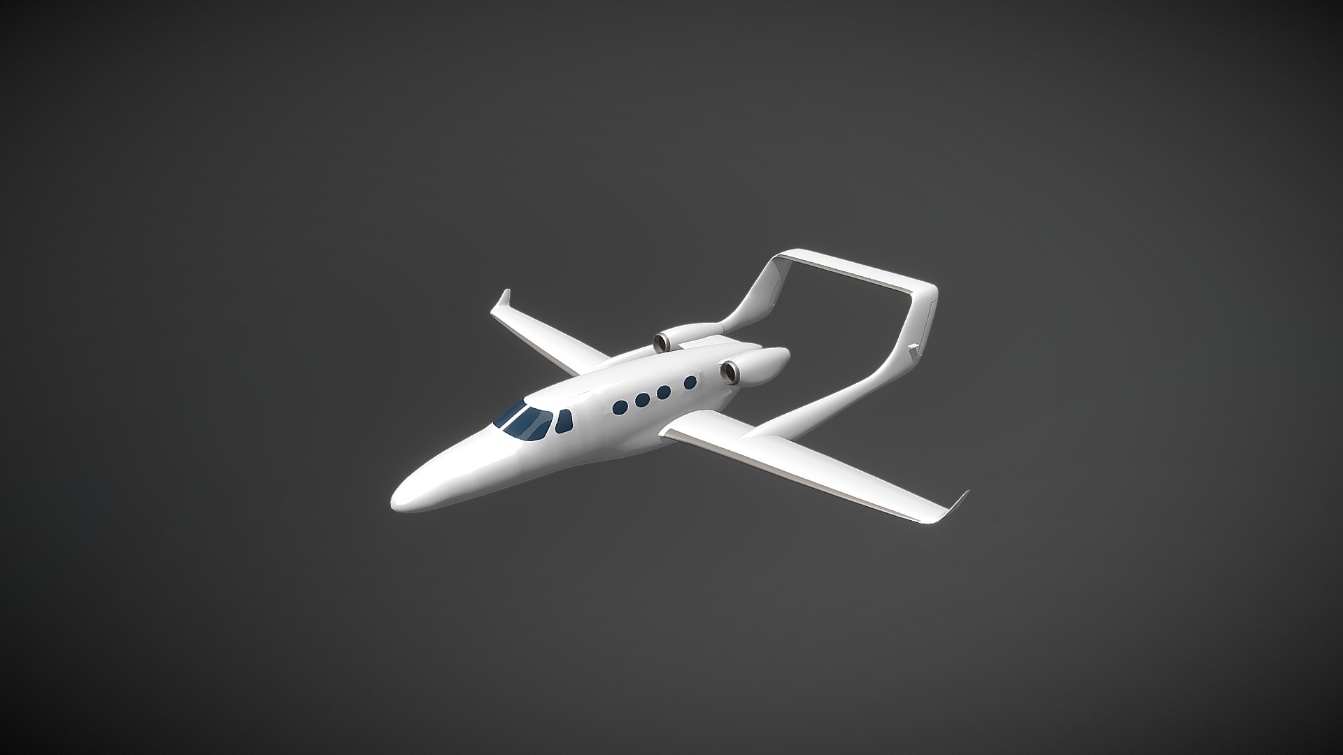 3D model A700 VLJ - This is a 3D model of the A700 VLJ. The 3D model is about a white airplane flying in the sky.