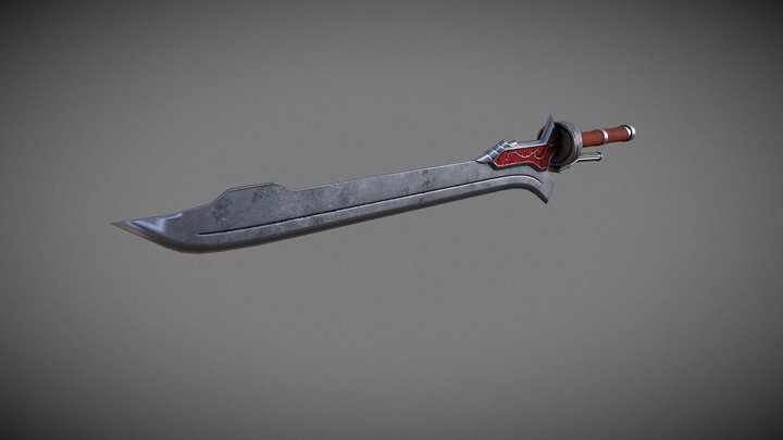 Nero's Red Queen Sword ( Devil may cry ) 3D Model