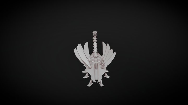 Ornithopter-Styled Spaceship 3D Model