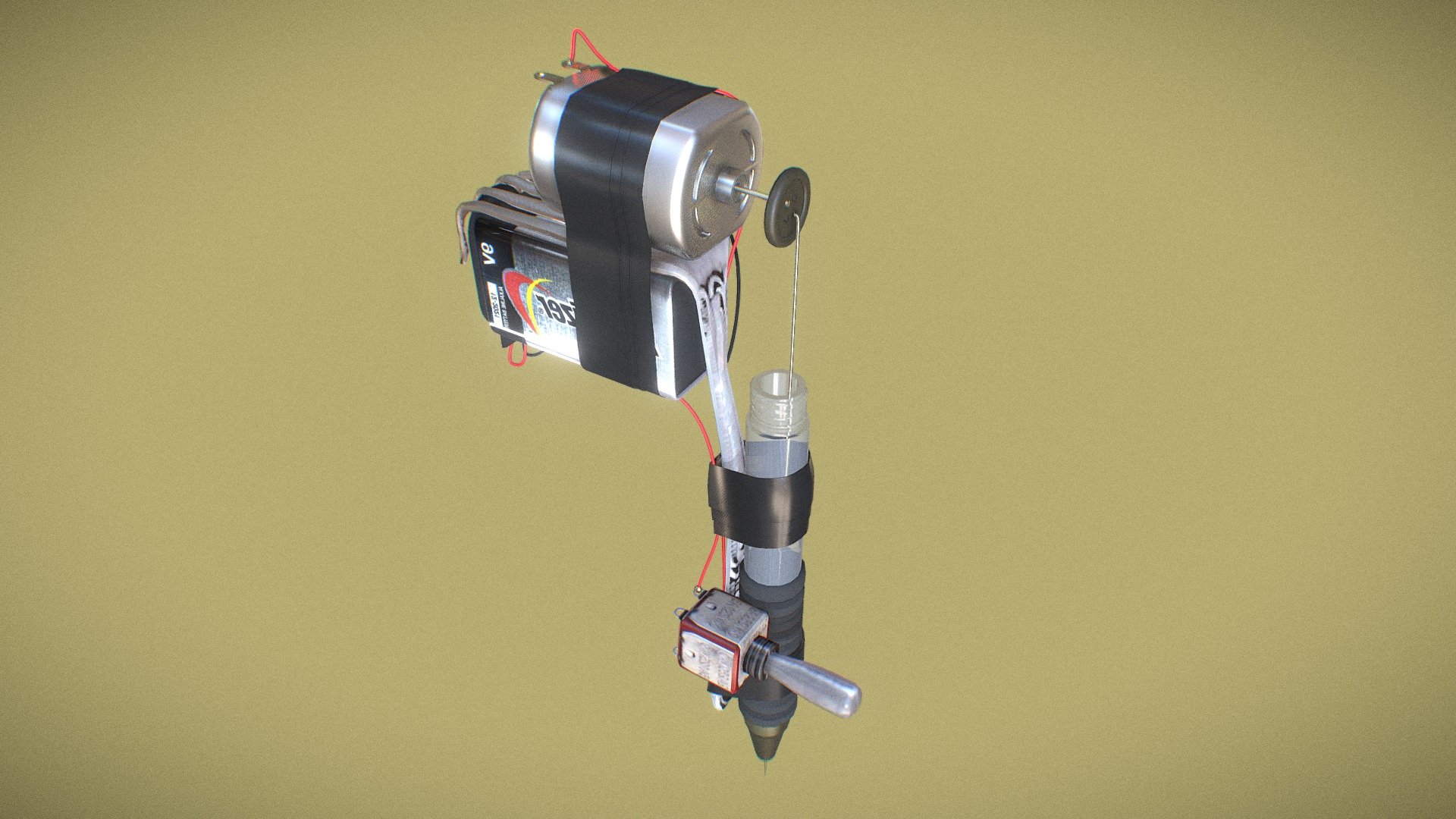 Prison tattoo machine 3D model by seenoise [d30d3d9] Sketchfab