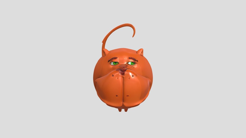 Cartoon orange cat Mandoza