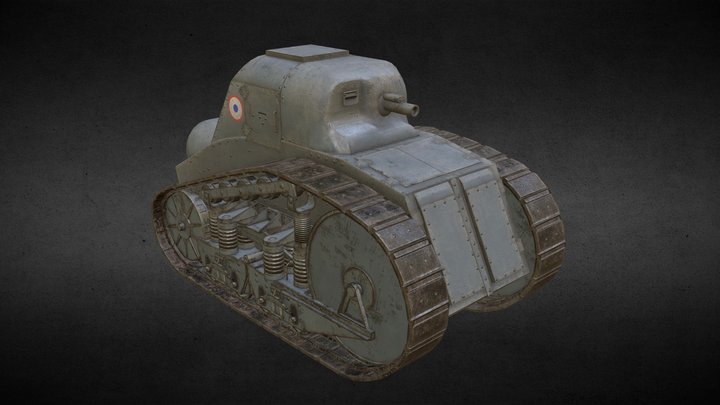 Сhar Peugeot 1918 Tank 3D Model