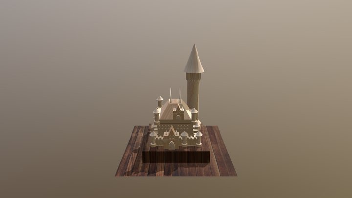Castle With Color 3D Model